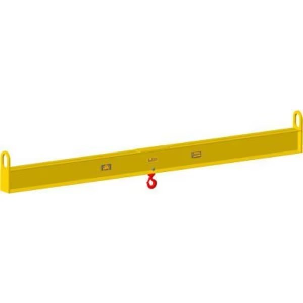 M&W 20' Twin Hoist Lift Beam, Yellow - 6000 Lb. Capacity, Machining & Welding By Olsen, Inc., Mfr#: 16442